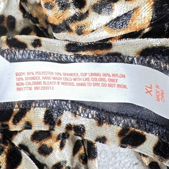 Colsie Leopard Print Bra Bralette- Size XL - Picture 5 of 5